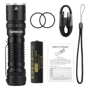 HI LED Flashlight Tactical 5200lm Rechargeable