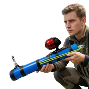 Compact Fishing Catapult Rod Holder Reusable Precise Lure Launcher Fish Bait Launching Equipment for Bass ,Bluefish, Trout and Catfish