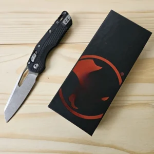 Folding Black Knife Premium 8Cr13Mov Folding Pocket Knife, Ergonomic Nylon Fiber Handle, Versatile EDC Tool for Outdoor Camping
