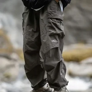 Vintage Baggy Hiking Cargo Pants Men Waterproof Casual Sport Jogging Sping Summer Parachute Pants Outdoor Wide leg Trousers