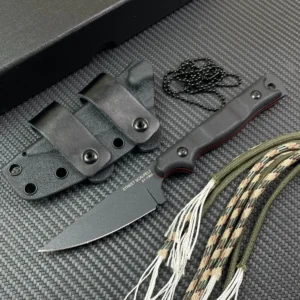 New Styles TOPS with Sheath Outdoor Straight Knife G10 Handle 8Cr13Mov Blade Camping Hunting Self-defense Multi-fuctional Tools