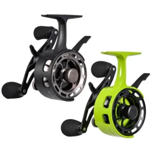 Ice Fishing Reel Large Spool Diameter Inline Freespool Reel Wear-Resistant 31 BB Ice Fishing Gear for Sea Lake Pond Metal Spool